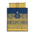 Latvia Jani Midsummer Quilt Bed Set Blue Gold Latvijas Auseklis