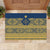 Latvia Jani Midsummer Rubber Doormat Blue Gold Latvijas Auseklis