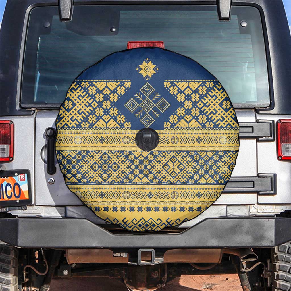 Latvia Jani Midsummer Spare Tire Cover Blue Gold Latvijas Auseklis
