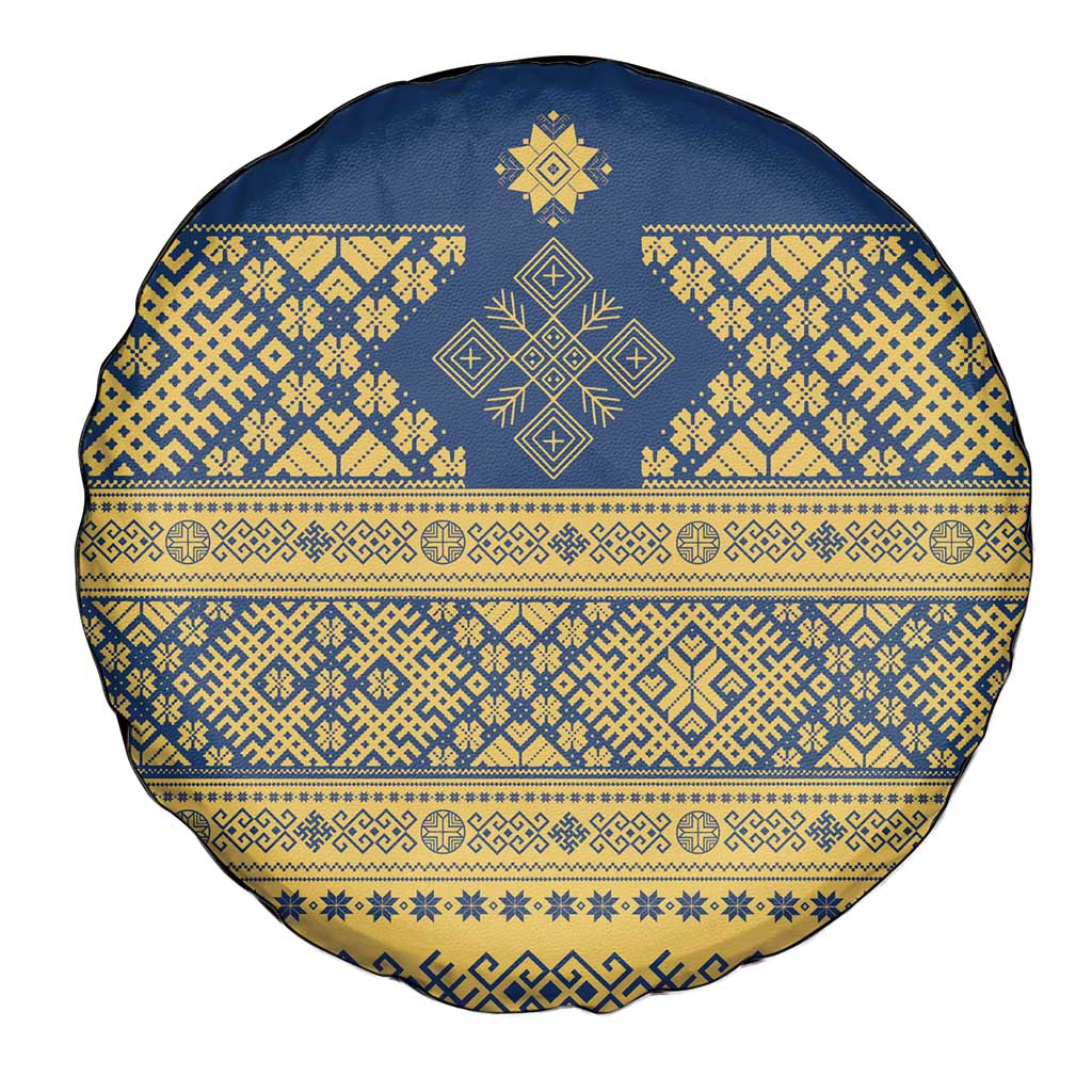 Latvia Jani Midsummer Spare Tire Cover Blue Gold Latvijas Auseklis