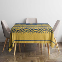 Latvia Jani Midsummer Tablecloth Blue Gold Latvijas Auseklis