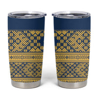 Latvia Jani Midsummer Tumbler Cup Blue Gold Latvijas Auseklis