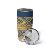 Latvia Jani Midsummer Tumbler Cup Blue Gold Latvijas Auseklis