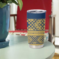 Latvia Jani Midsummer Tumbler Cup Blue Gold Latvijas Auseklis