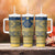 Latvia Jani Midsummer Tumbler With Handle Blue Gold Latvijas Auseklis