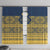 Latvia Jani Midsummer Window Curtain Blue Gold Latvijas Auseklis