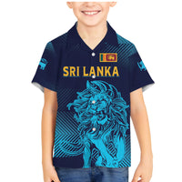 Sri Lanka Cricket Lion World Cup 2024 Family Matching Mermaid Dress and Hawaiian Shirt Gradient Inspiration LT7 - Wonder Print Shop
