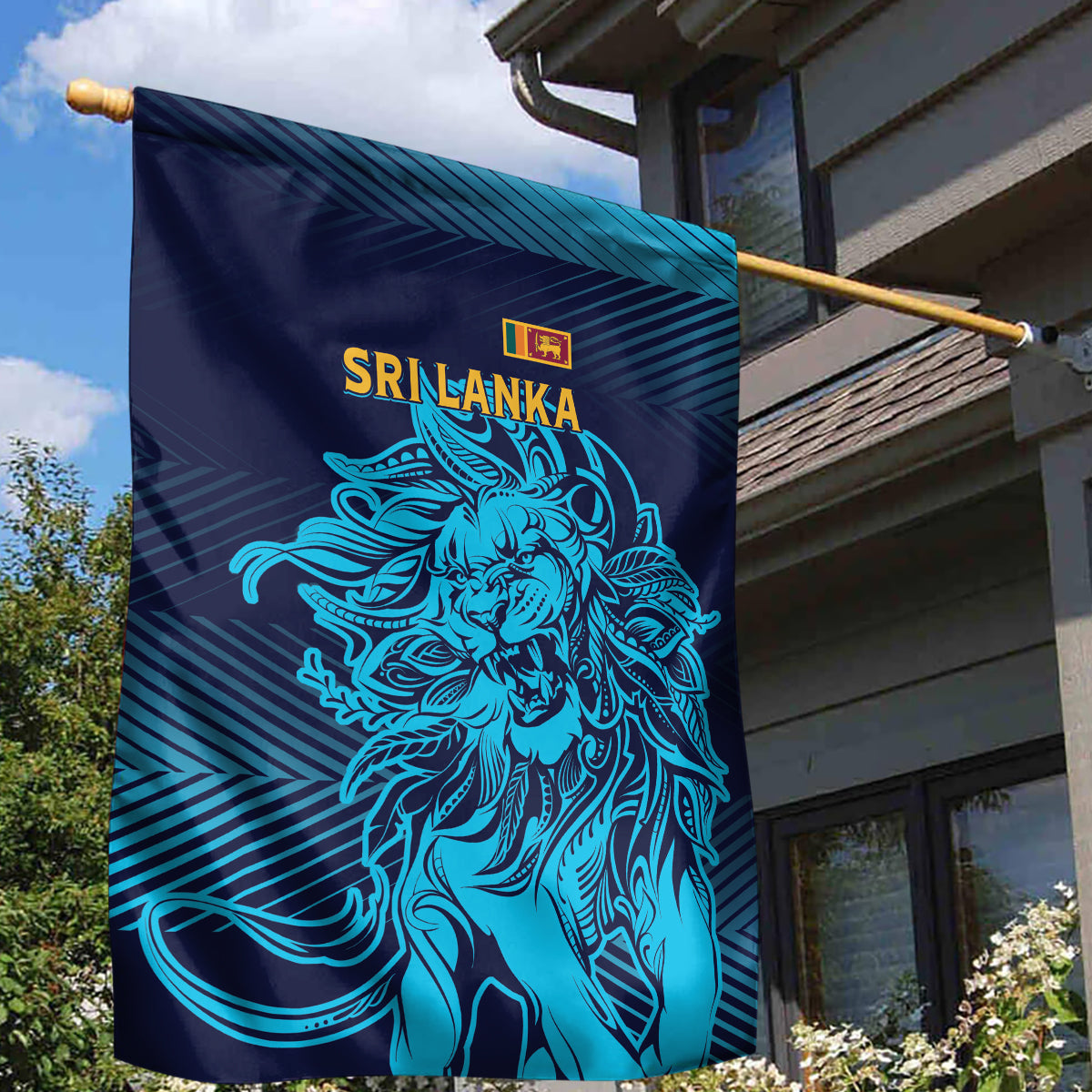 Sri Lanka Cricket Lion World Cup 2024 Garden Flag Gradient Inspiration - Wonder Print Shop
