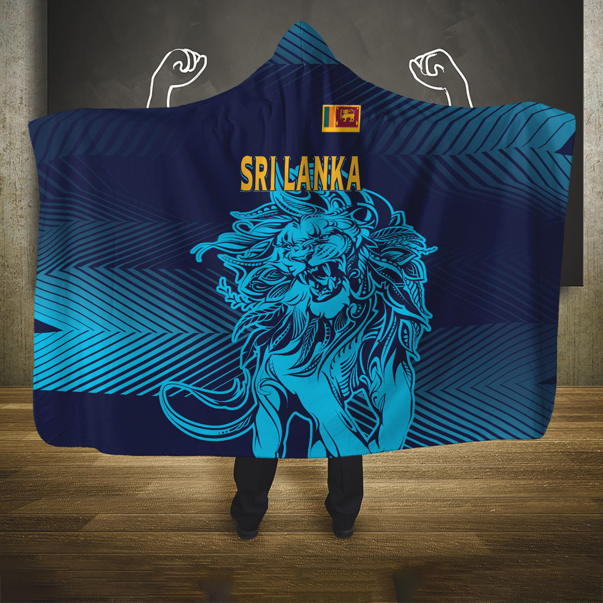 Sri Lanka Cricket Lion World Cup 2024 Hooded Blanket Gradient Inspiration
