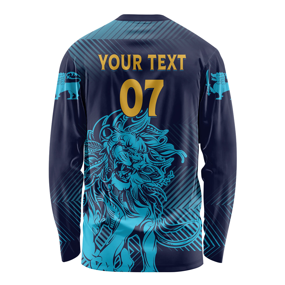 Sri Lanka Cricket Lion World Cup 2024 Long Sleeve Shirt Gradient Inspiration - Wonder Print Shop