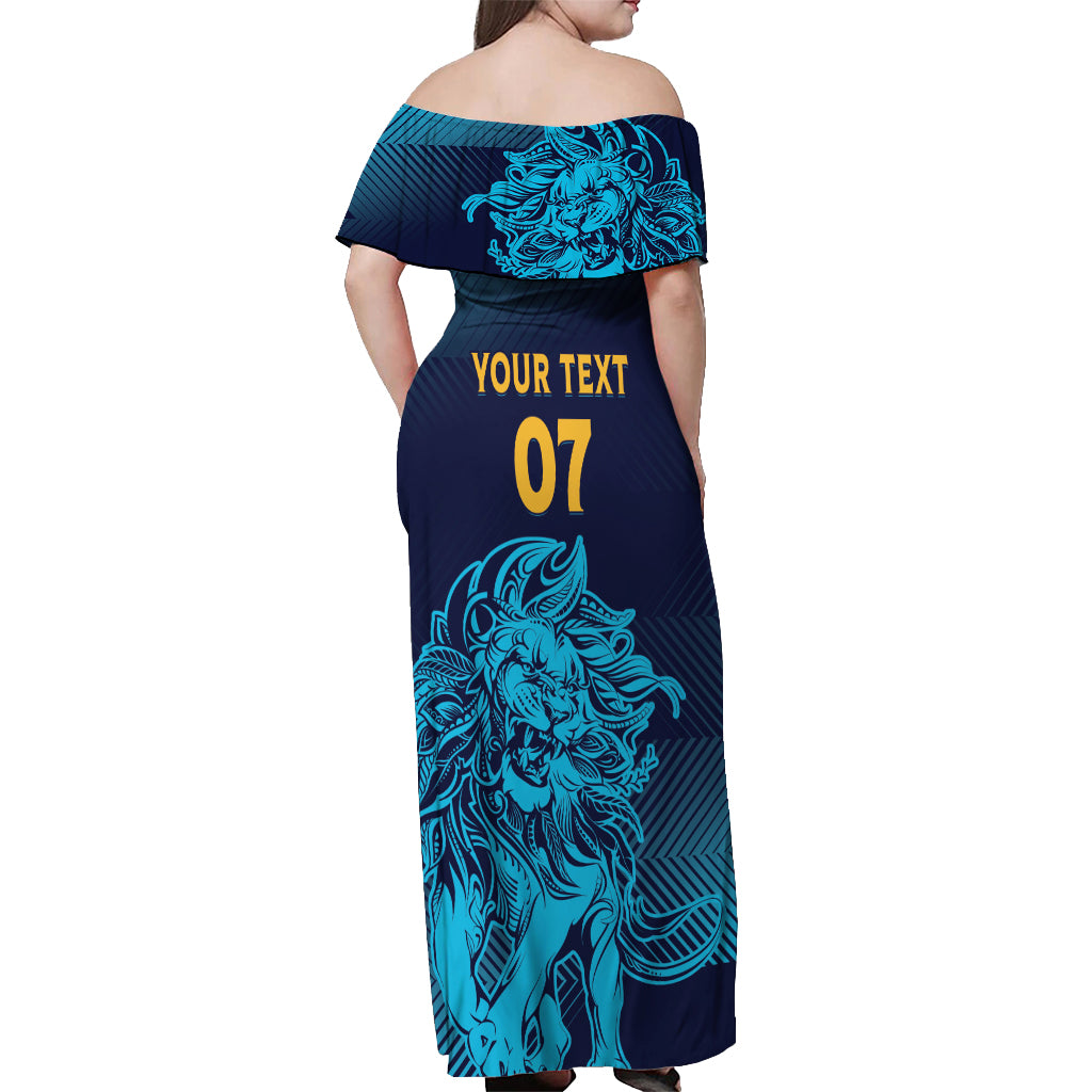 Sri Lanka Cricket Lion World Cup 2024 Off Shoulder Maxi Dress Gradient Inspiration - Wonder Print Shop