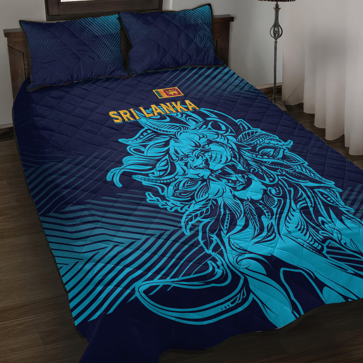 Sri Lanka Cricket Lion World Cup 2024 Quilt Bed Set Gradient Inspiration