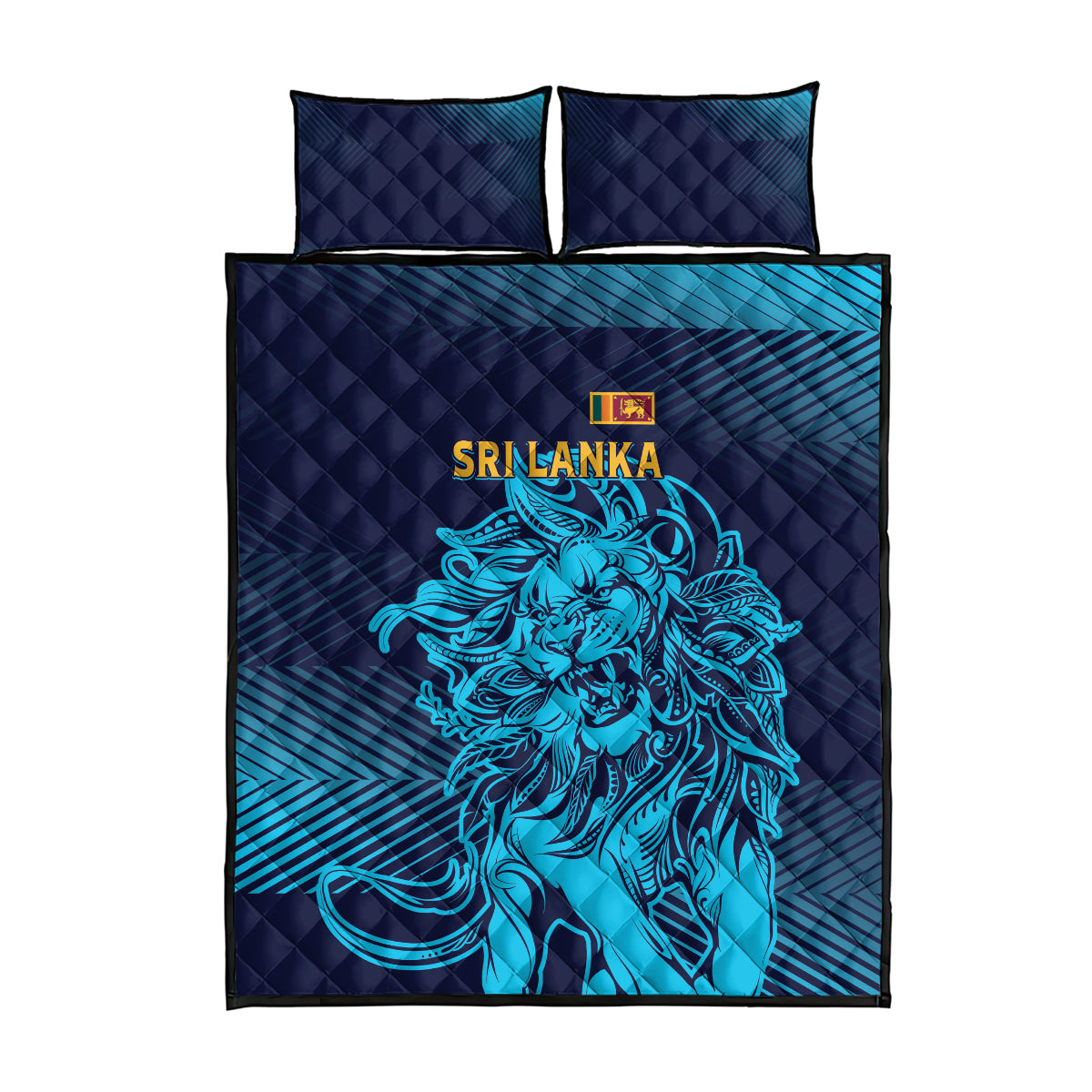 Sri Lanka Cricket Lion World Cup 2024 Quilt Bed Set Gradient Inspiration - Wonder Print Shop