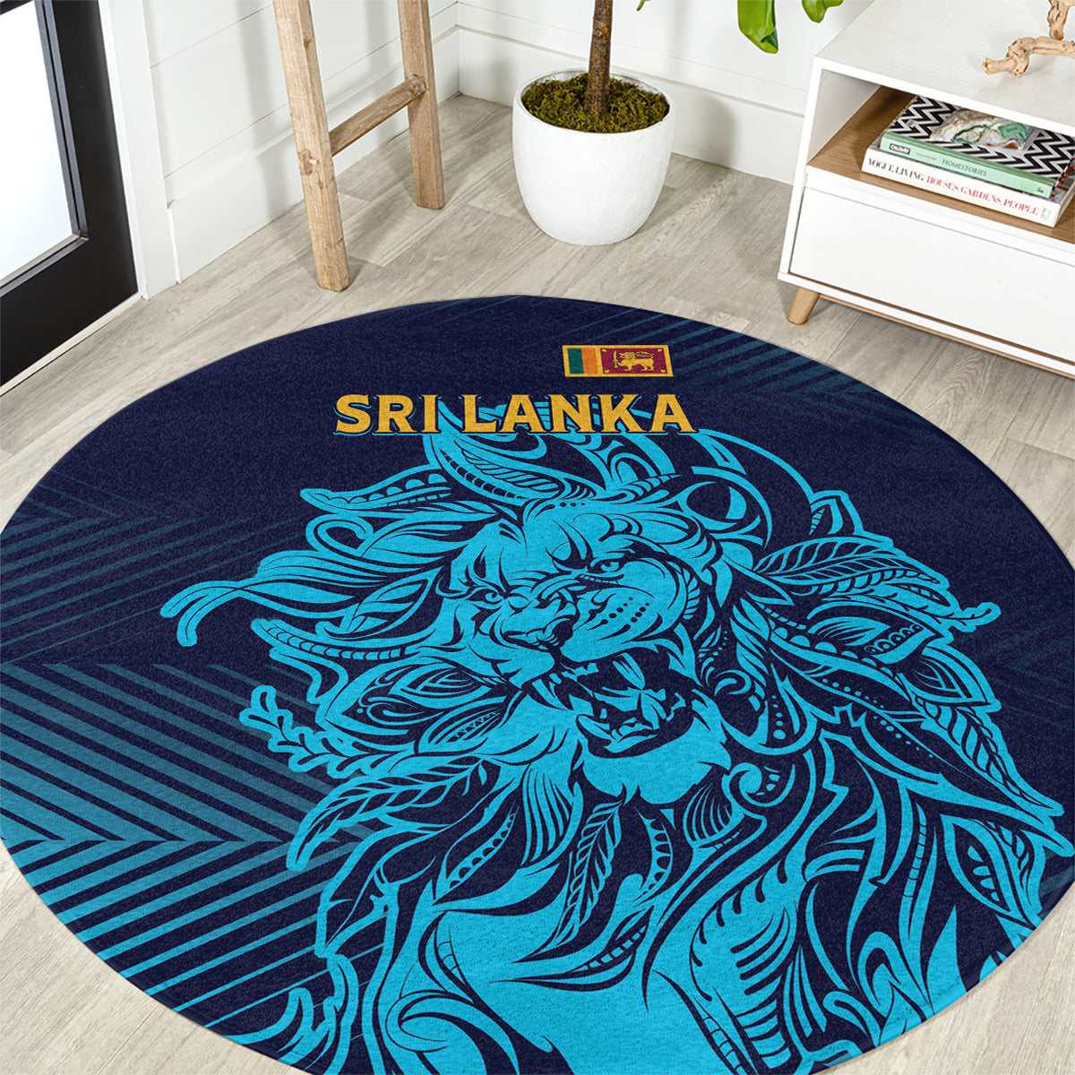 Sri Lanka Cricket Lion World Cup 2024 Round Carpet Gradient Inspiration