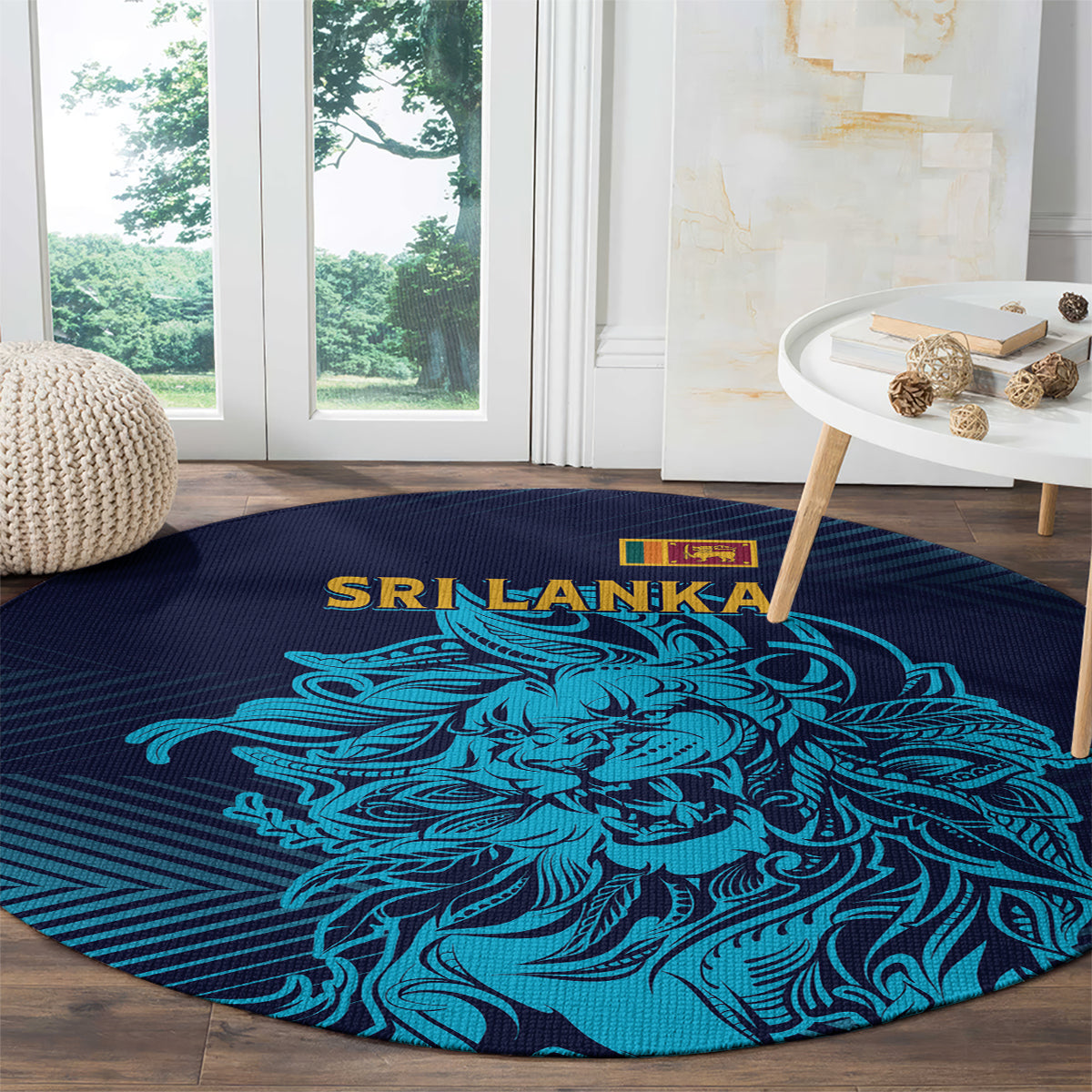 Sri Lanka Cricket Lion World Cup 2024 Round Carpet Gradient Inspiration