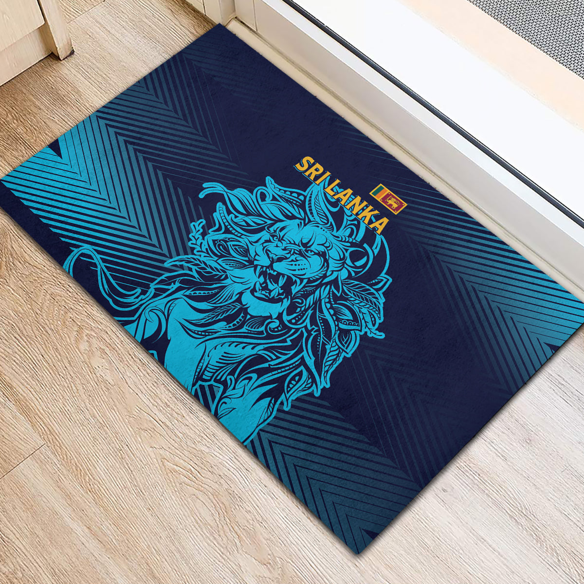 Sri Lanka Cricket Lion World Cup 2024 Rubber Doormat Gradient Inspiration - Wonder Print Shop