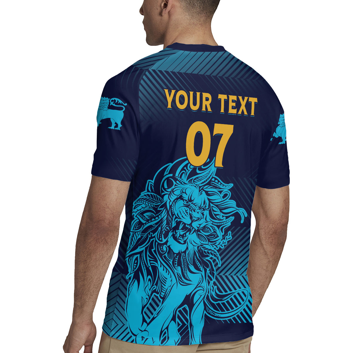 Sri Lanka Cricket Lion World Cup 2024 Rugby Jersey Gradient Inspiration - Wonder Print Shop
