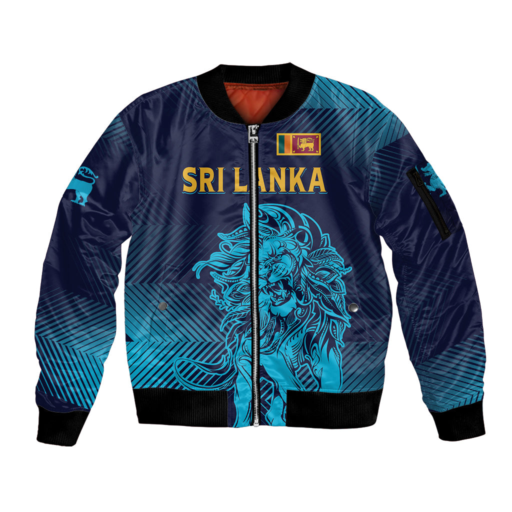 Sri Lanka Cricket Lion World Cup 2024 Sleeve Zip Bomber Jacket Gradient Inspiration - Wonder Print Shop