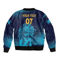 Sri Lanka Cricket Lion World Cup 2024 Sleeve Zip Bomber Jacket Gradient Inspiration - Wonder Print Shop