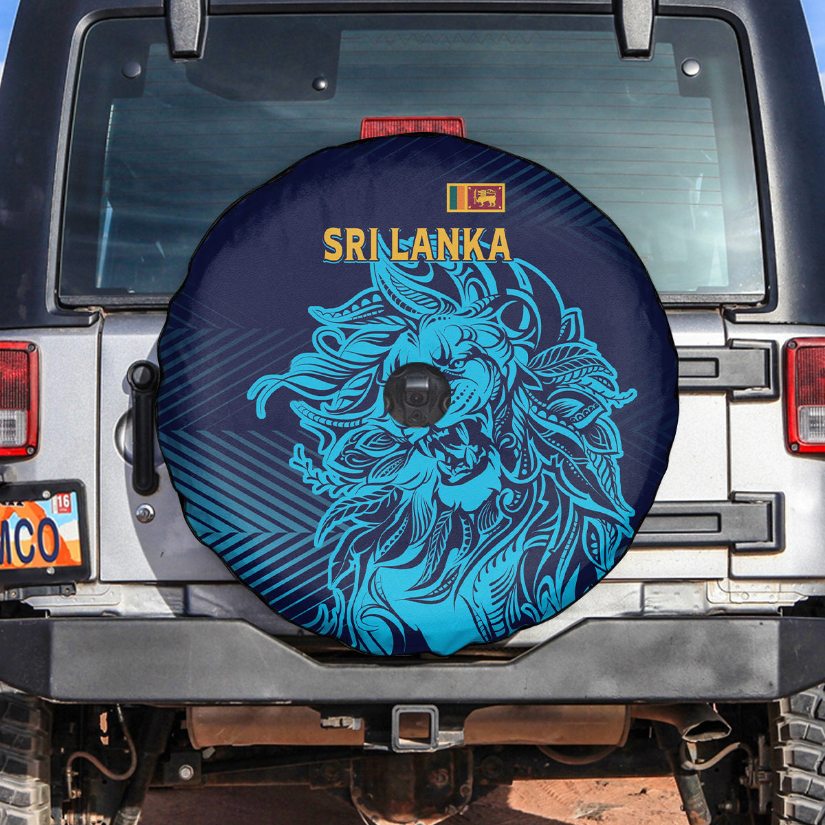 Sri Lanka Cricket Lion World Cup 2024 Spare Tire Cover Gradient Inspiration - Wonder Print Shop