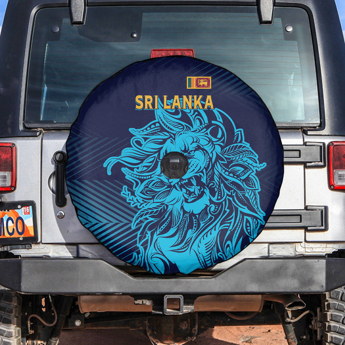 Sri Lanka Cricket Lion World Cup 2024 Spare Tire Cover Gradient Inspiration