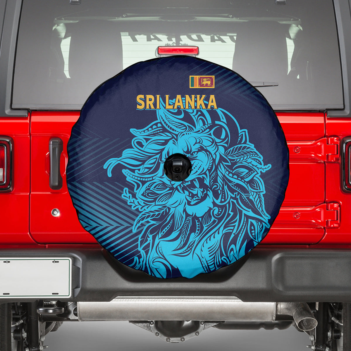Sri Lanka Cricket Lion World Cup 2024 Spare Tire Cover Gradient Inspiration - Wonder Print Shop
