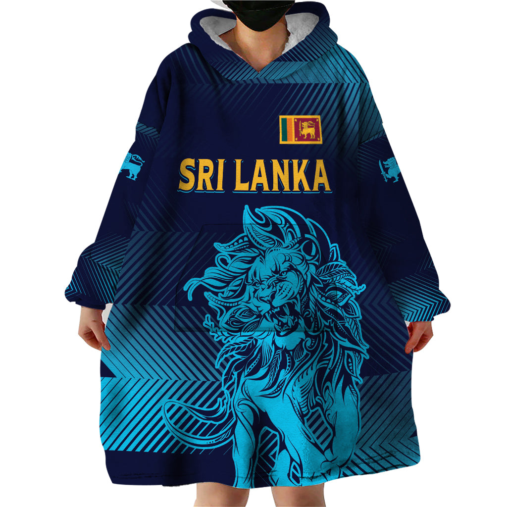 Sri Lanka Cricket Lion World Cup 2024 Wearable Blanket Hoodie Gradient Inspiration - Wonder Print Shop