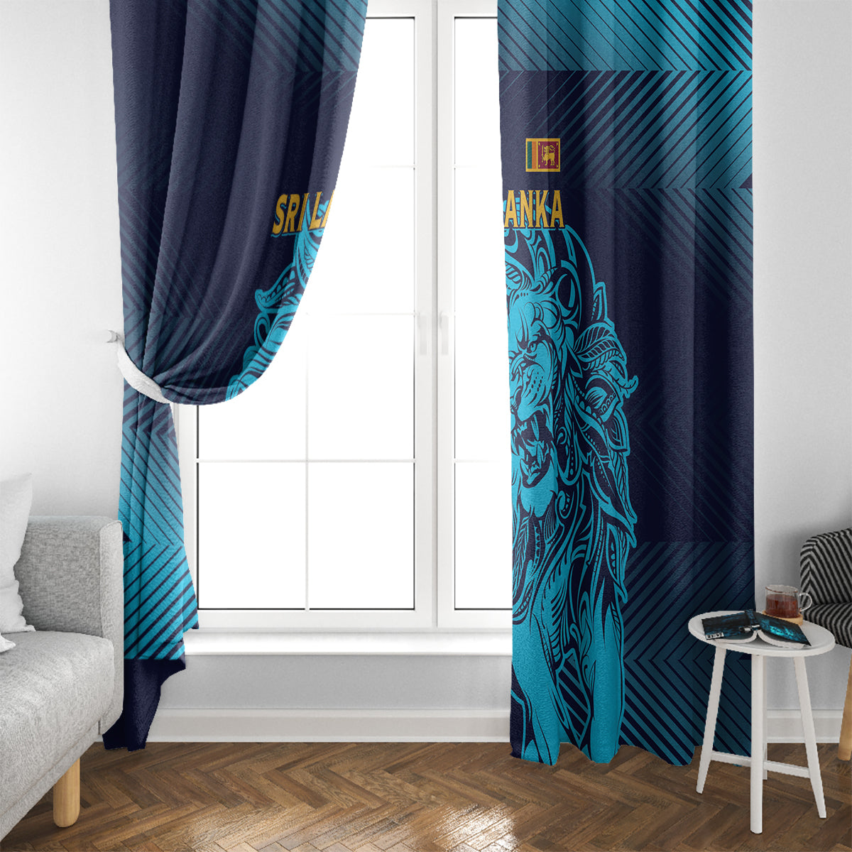 Sri Lanka Cricket Lion World Cup 2024 Window Curtain Gradient Inspiration - Wonder Print Shop