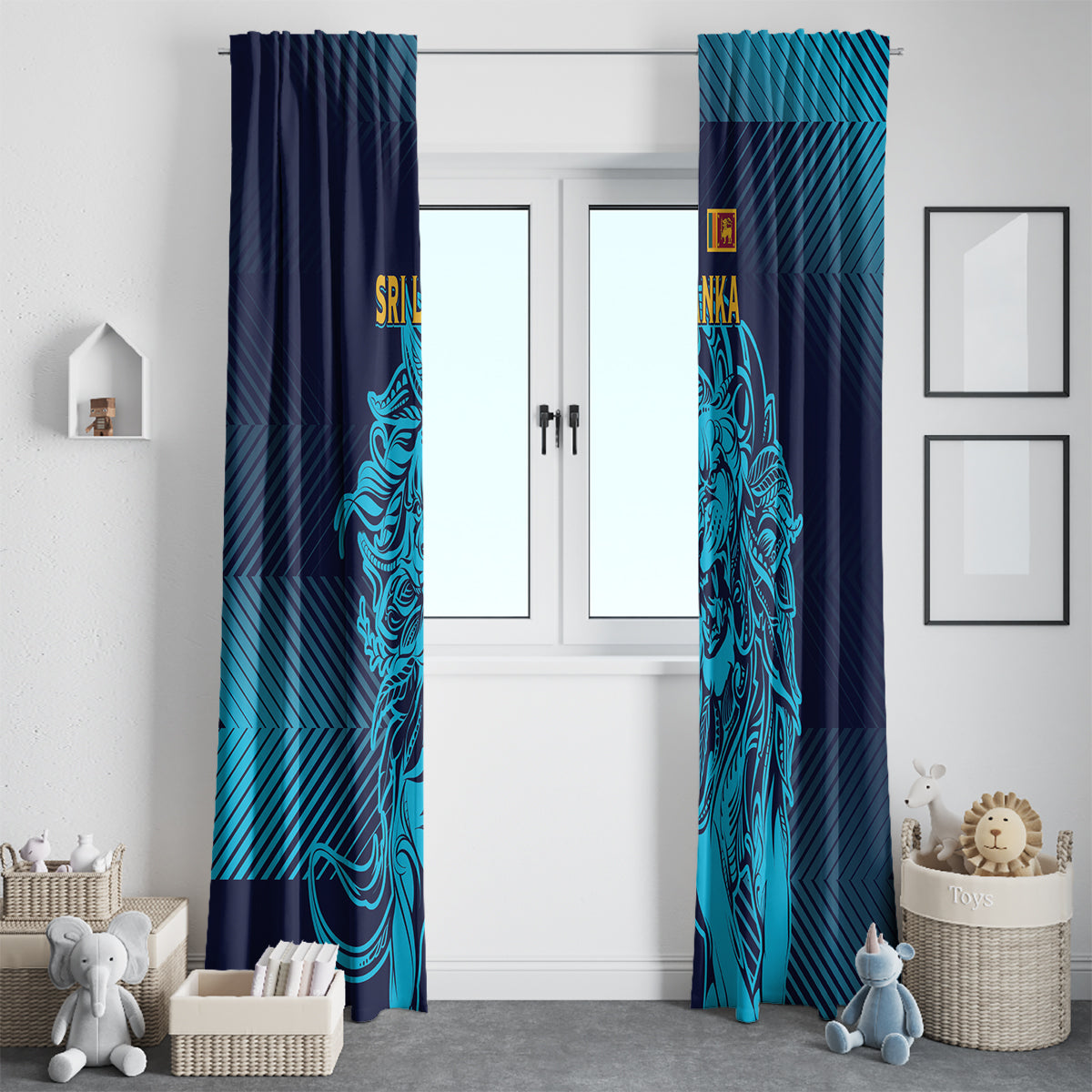 Sri Lanka Cricket Lion World Cup 2024 Window Curtain Gradient Inspiration - Wonder Print Shop