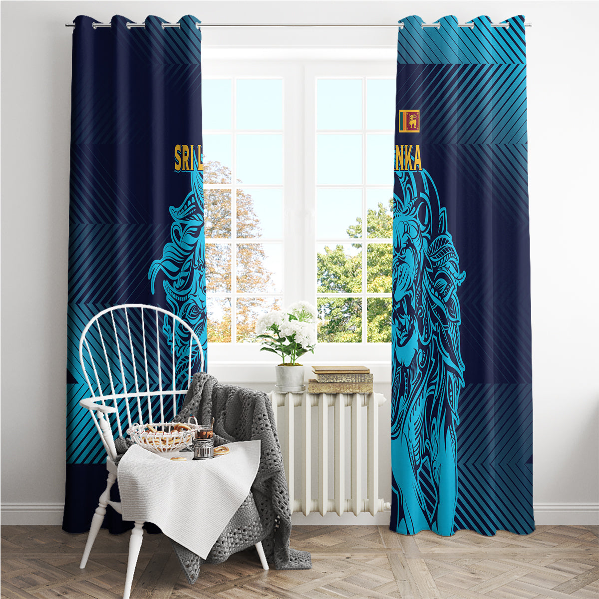 Sri Lanka Cricket Lion World Cup 2024 Window Curtain Gradient Inspiration - Wonder Print Shop