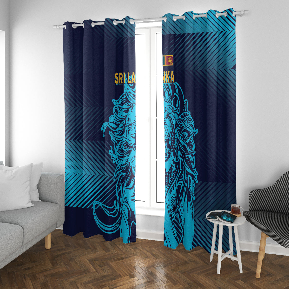 Sri Lanka Cricket Lion World Cup 2024 Window Curtain Gradient Inspiration - Wonder Print Shop