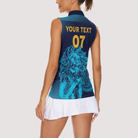 Sri Lanka Cricket Lion World Cup 2024 Women Sleeveless Polo Shirt Gradient Inspiration - Wonder Print Shop