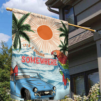 Summer Holiday It's 5 o'clock Somewhere Vintage Hawaii Garden Flag