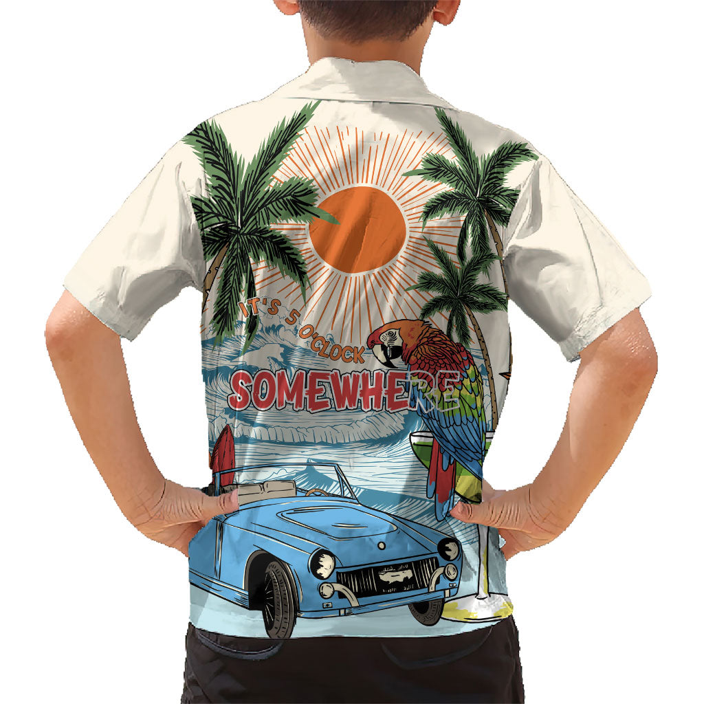 Summer Holiday It's 5 o'clock Somewhere Vintage Hawaii Hawaiian Shirt