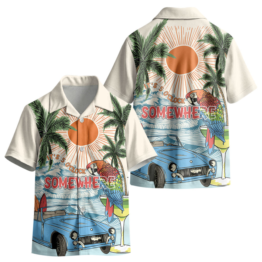 Summer Holiday It's 5 o'clock Somewhere Vintage Hawaii Kid Hawaiian Shirt LT7