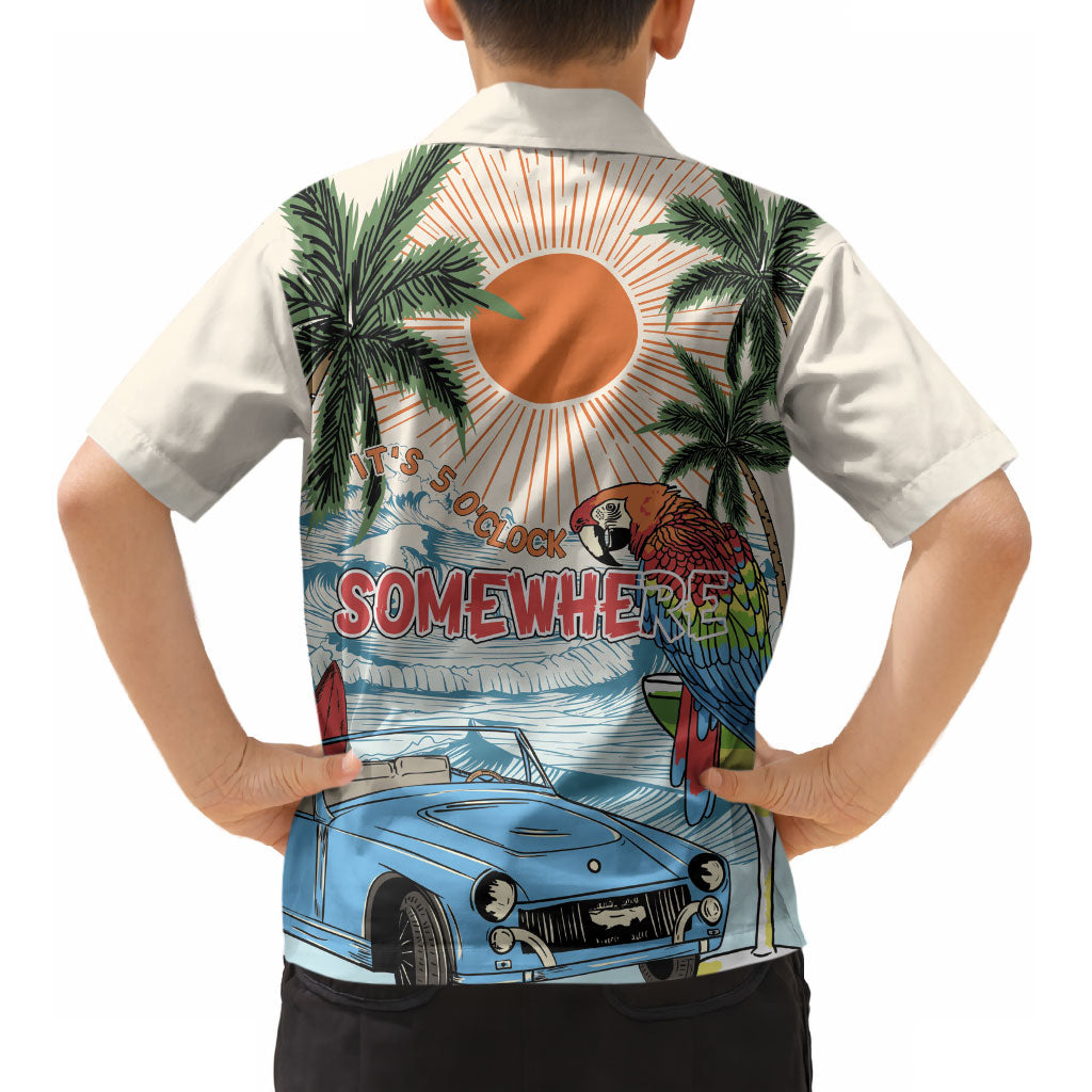 Summer Holiday It's 5 o'clock Somewhere Vintage Hawaii Kid Hawaiian Shirt LT7