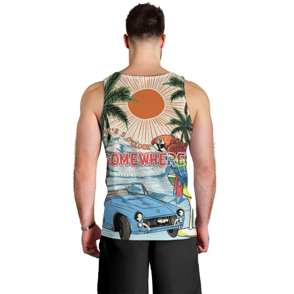 Summer Holiday It's 5 o'clock Somewhere Vintage Hawaii Men Tank Top