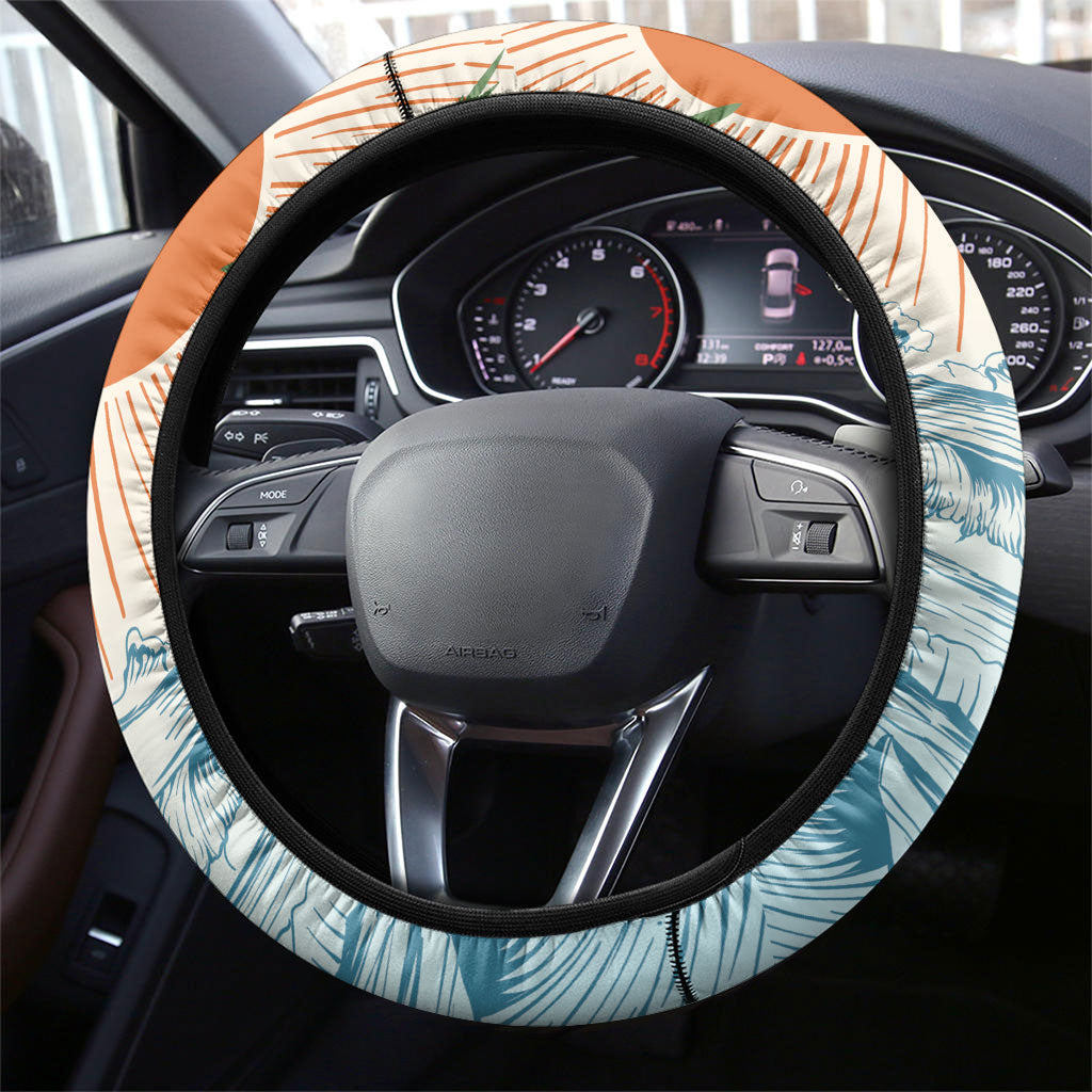 Summer Holiday It's 5 o'clock Somewhere Vintage Hawaii Steering Wheel Cover