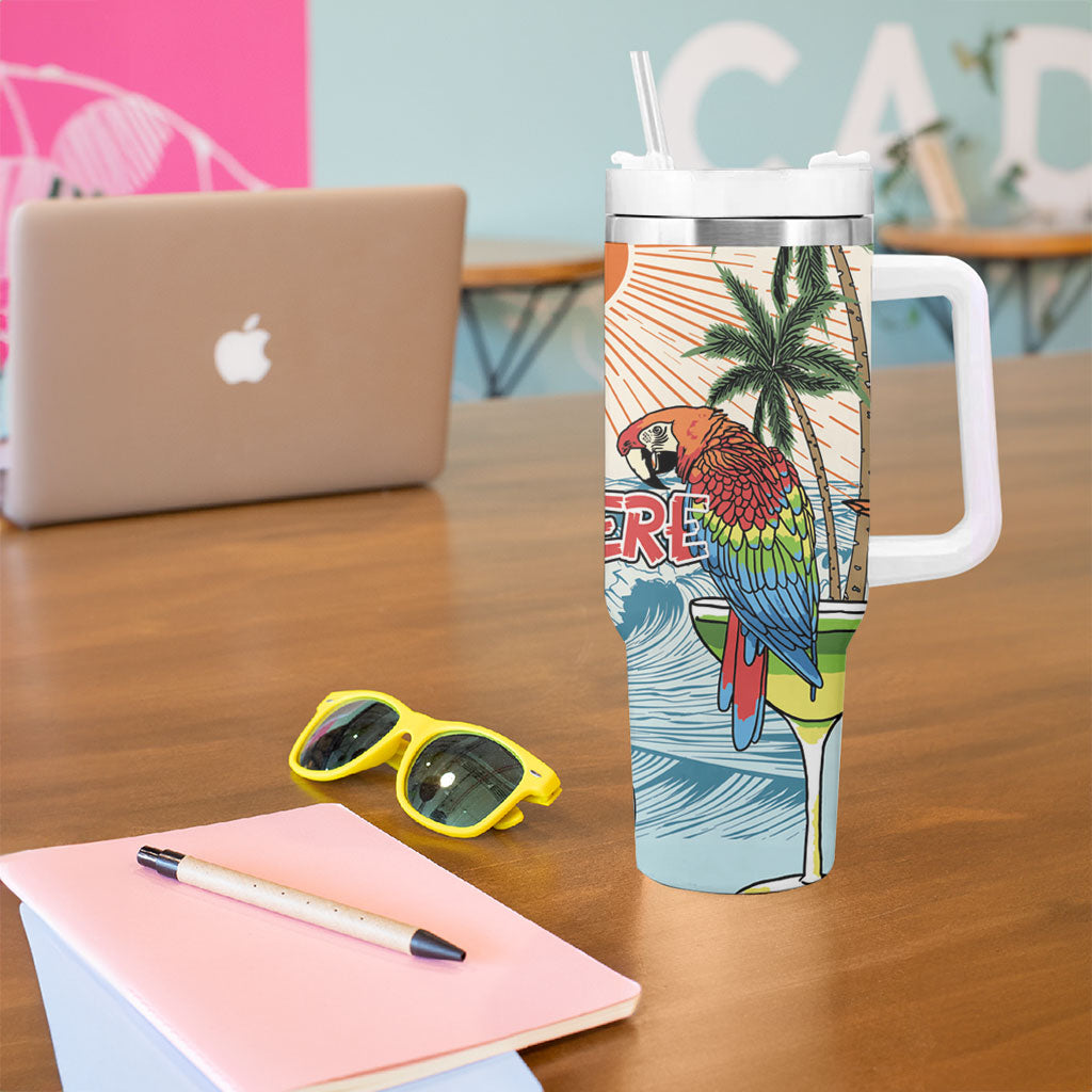Summer Holiday It's 5 o'clock Somewhere Vintage Hawaii Tumbler With Handle