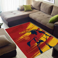 Spain La Furia Roja Area Rug 2024 Tetracampeon Espana LT7 - Wonder Print Shop
