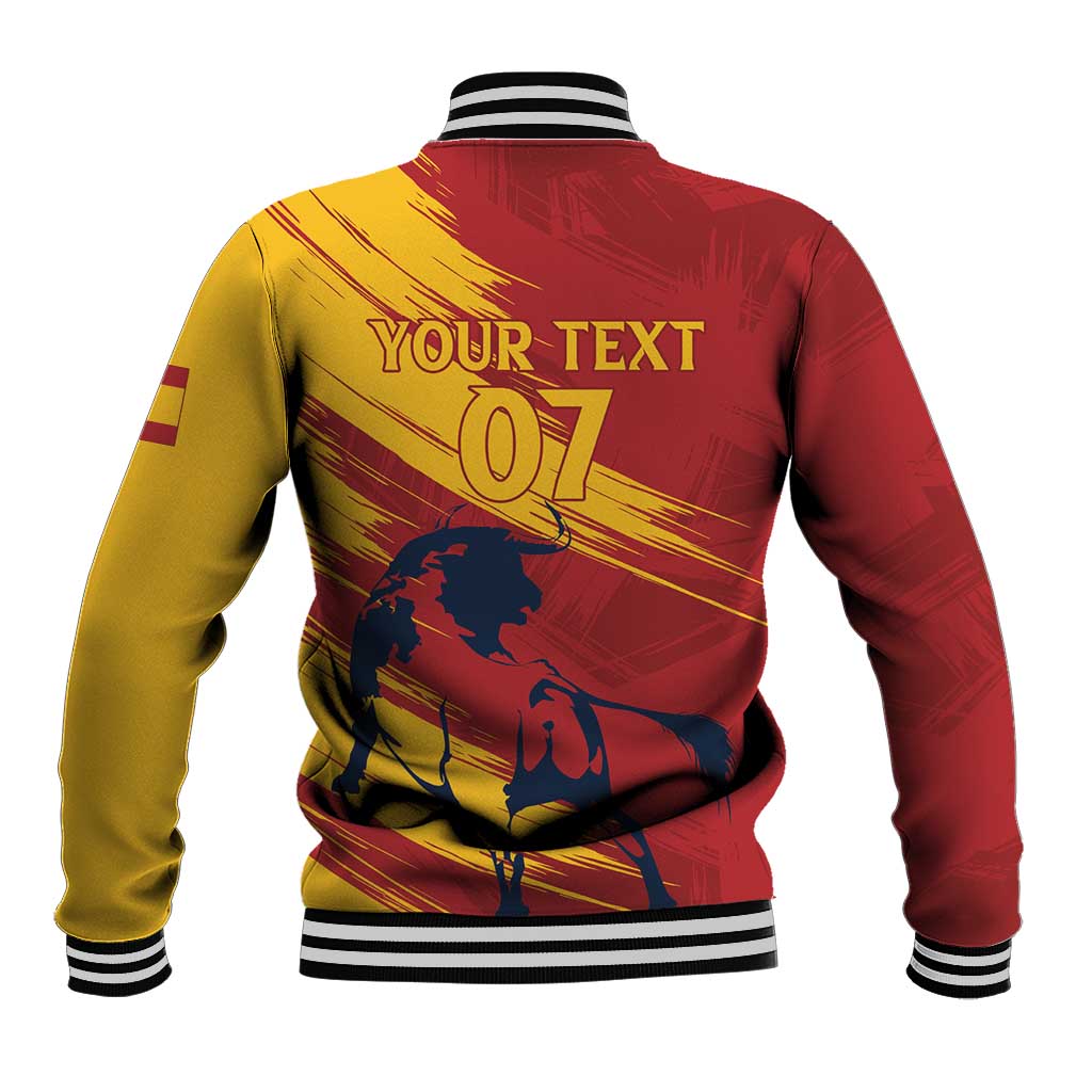 Spain La Furia Roja Custom Baseball Jacket 2024 Tetracampeon Espana LT7 - Wonder Print Shop