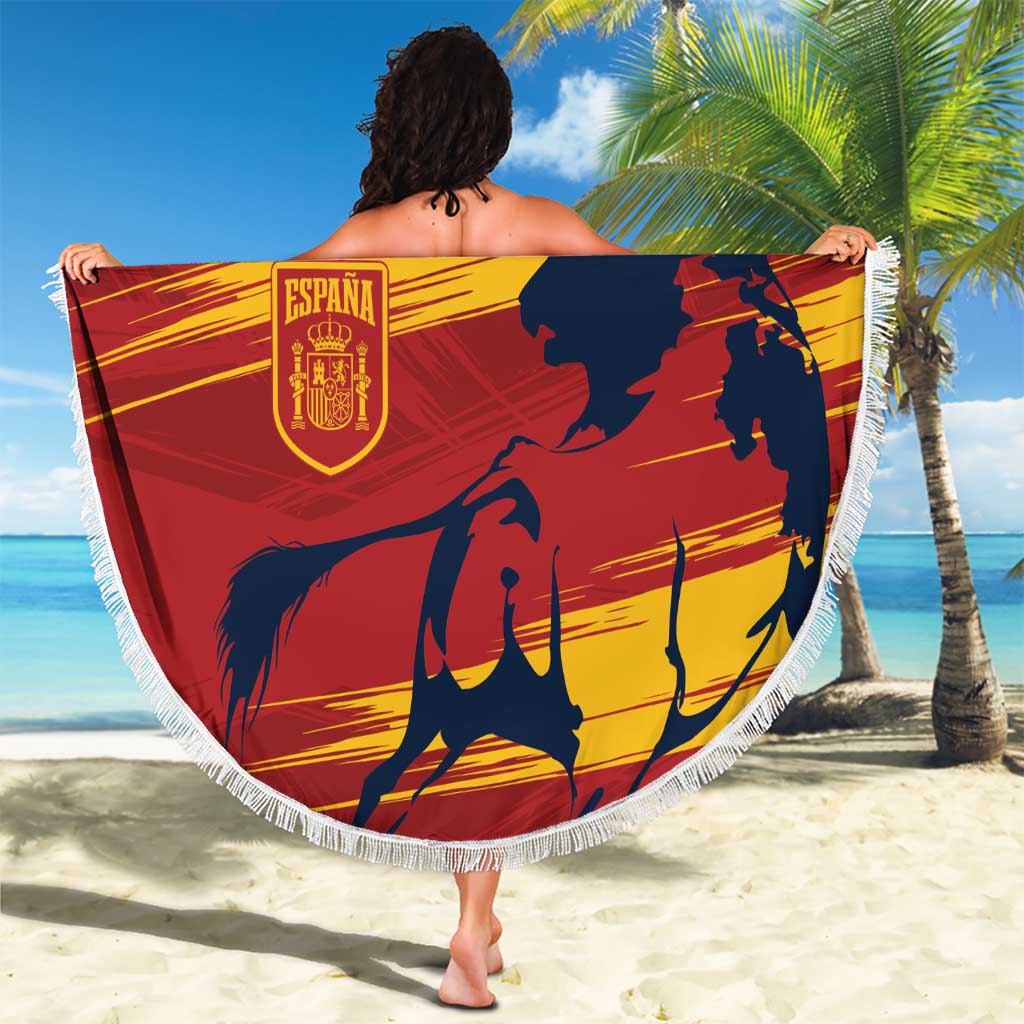 Spain La Furia Roja Beach Blanket 2024 Tetracampeon Espana LT7 - Wonder Print Shop