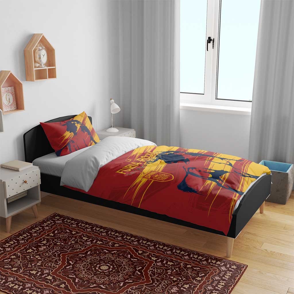 Spain La Furia Roja Bedding Set 2024 Tetracampeon Espana LT7 - Wonder Print Shop