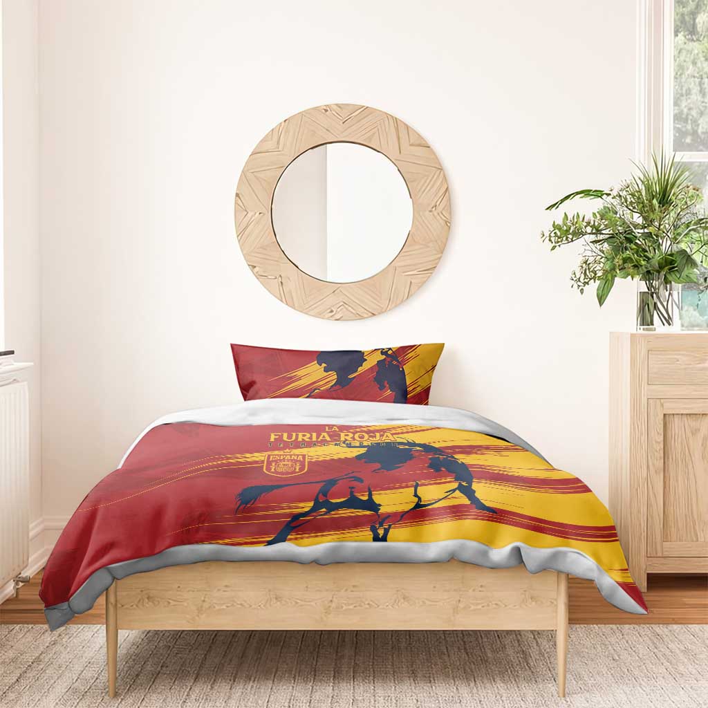 Spain La Furia Roja Bedding Set 2024 Tetracampeon Espana LT7 - Wonder Print Shop