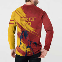 Spain La Furia Roja Custom Button Sweatshirt 2024 Tetracampeon Espana LT7 - Wonder Print Shop