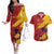 Spain La Furia Roja Custom Couples Matching Off The Shoulder Long Sleeve Dress and Hawaiian Shirt 2024 Tetracampeon Espana LT7 - Wonder Print Shop