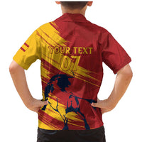 Spain La Furia Roja Custom Family Matching Mermaid Dress and Hawaiian Shirt 2024 Tetracampeon Espana LT7 - Wonder Print Shop