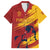 Spain La Furia Roja Custom Family Matching Off Shoulder Short Dress and Hawaiian Shirt 2024 Tetracampeon Espana LT7 - Wonder Print Shop