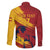 Spain La Furia Roja Custom Family Matching Off Shoulder Short Dress and Hawaiian Shirt 2024 Tetracampeon Espana LT7 - Wonder Print Shop