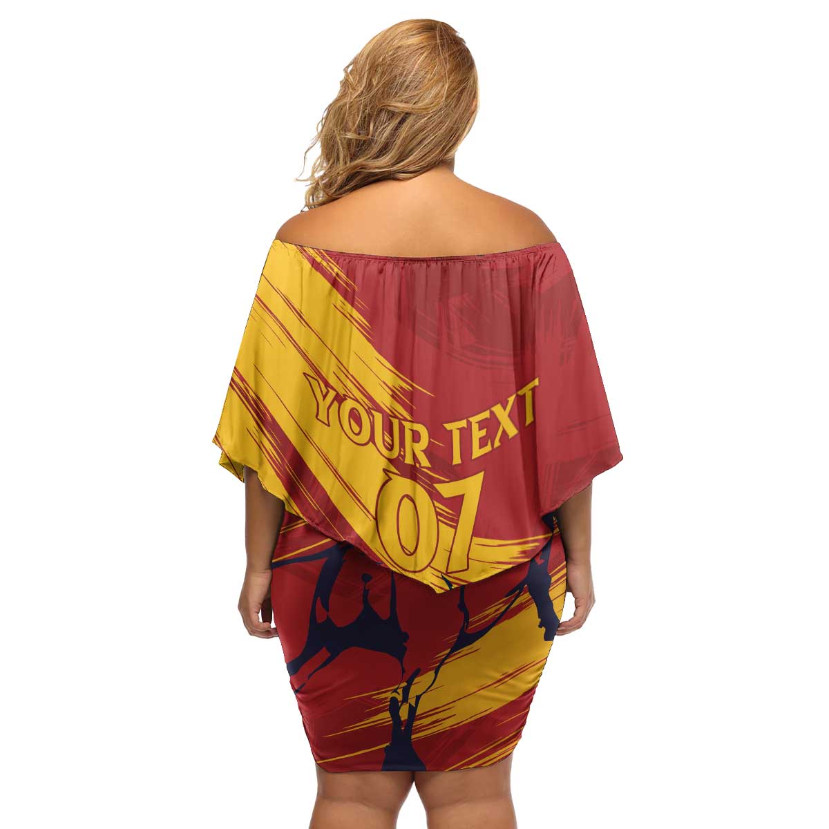 Spain La Furia Roja Custom Family Matching Off Shoulder Short Dress and Hawaiian Shirt 2024 Tetracampeon Espana LT7 - Wonder Print Shop